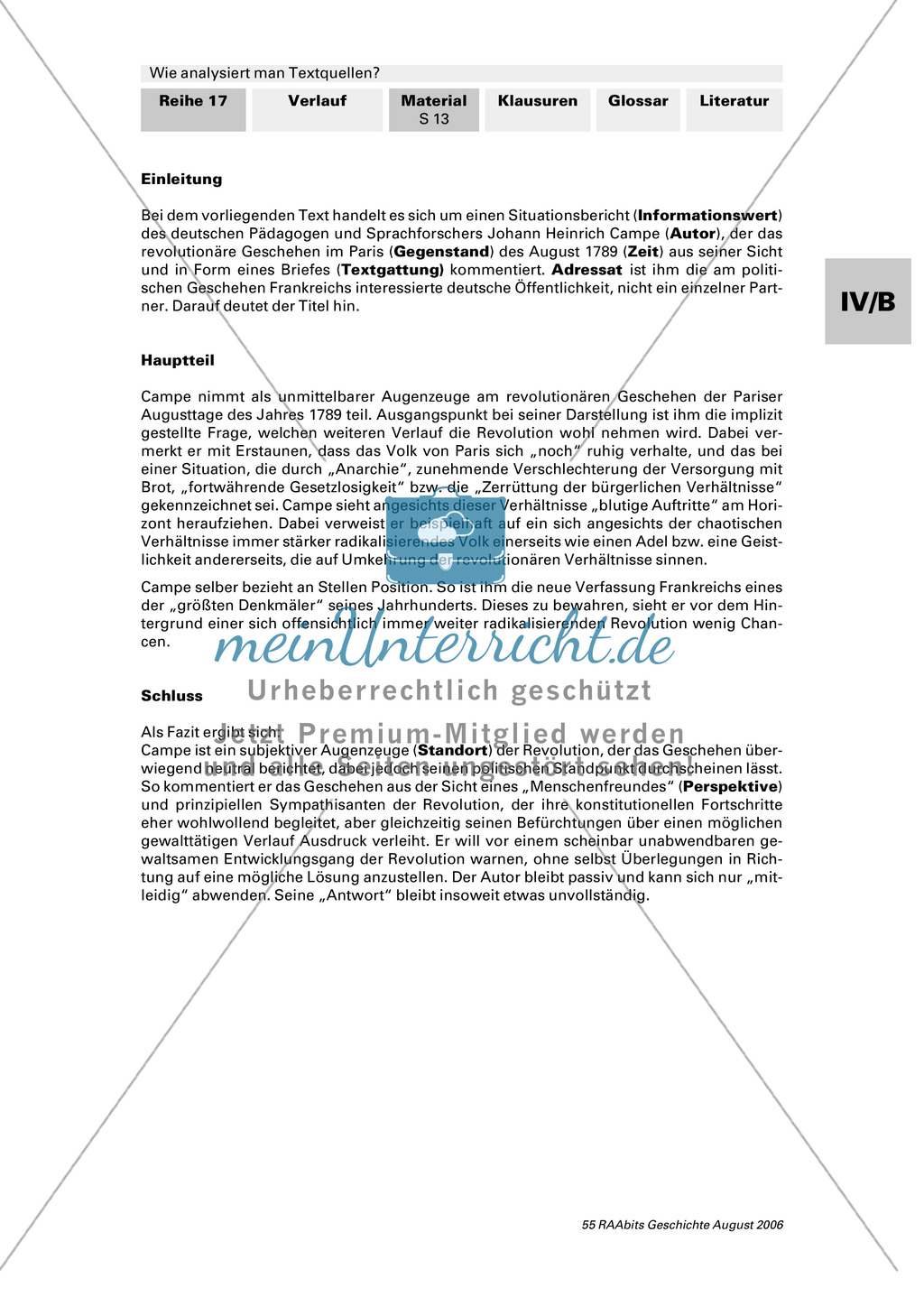 Analyse von Textquellen anhand von Beispielen selbst durchführen Preview 5