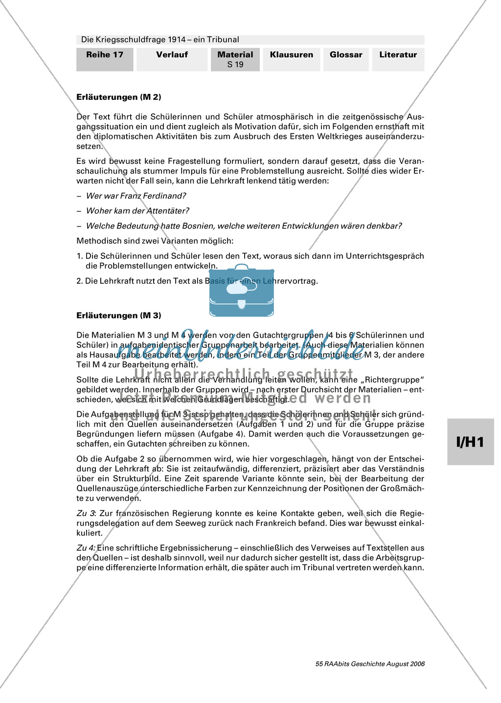 Die Kriegsschuldfrage 1914 - ein Tribunal: Vorbereitung des Rollenspiels mithilfe von Quellen (Depeschen, Telegramme, Dossiers) + Einbettung in den historischen Kontext Preview 15