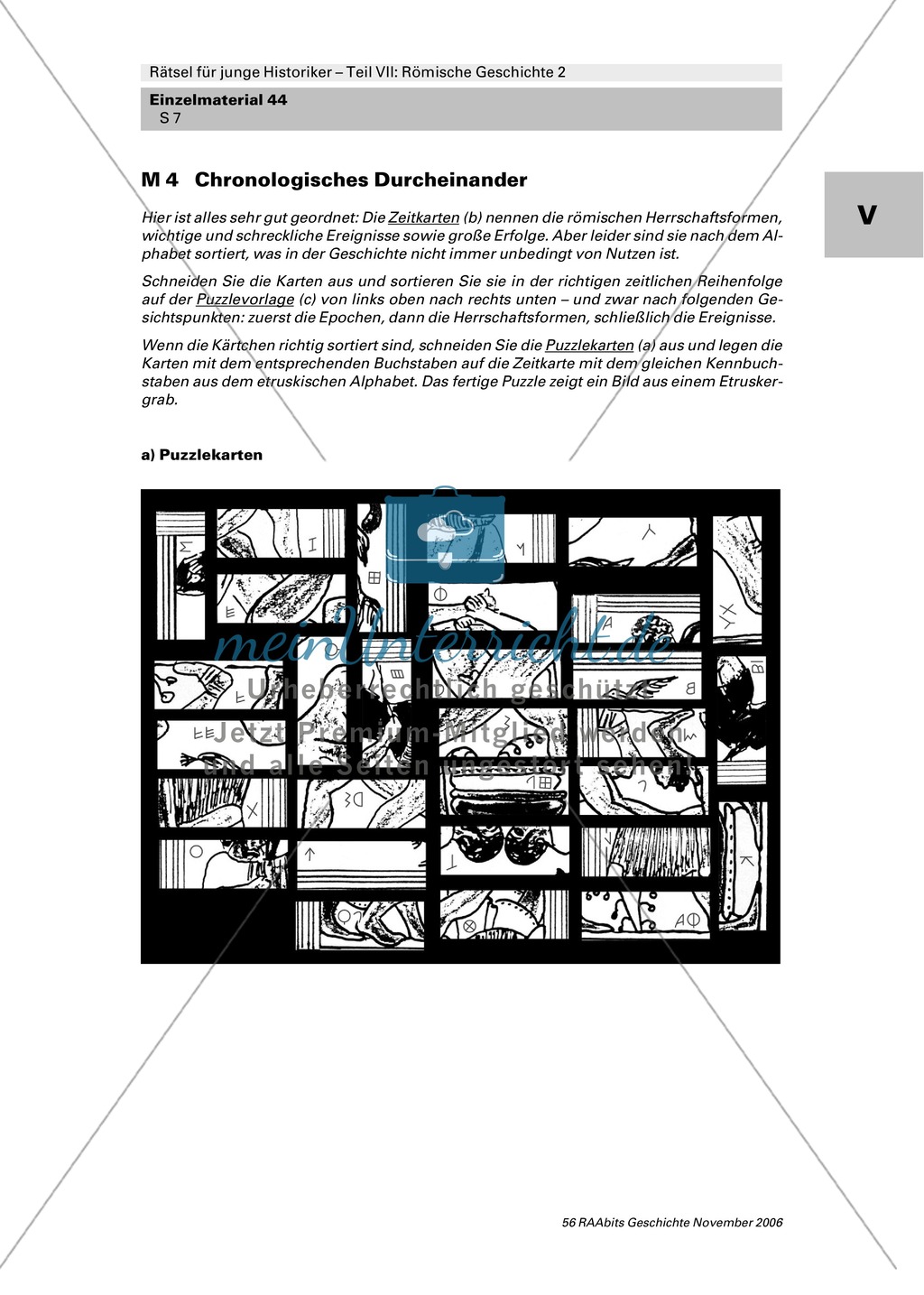 Römische Geschichte: Puzzle zu röm. Herrschaftsformen, bedeutenden Ereignissen und Erfolgen Preview 1