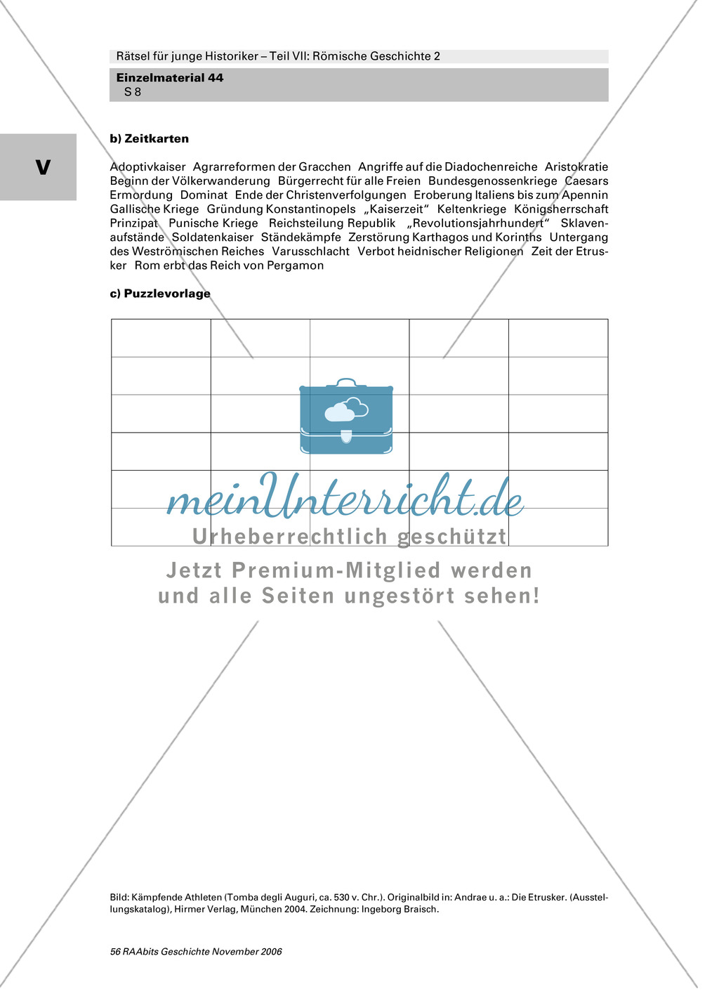 Römische Geschichte: Puzzle zu röm. Herrschaftsformen, bedeutenden Ereignissen und Erfolgen Preview 2