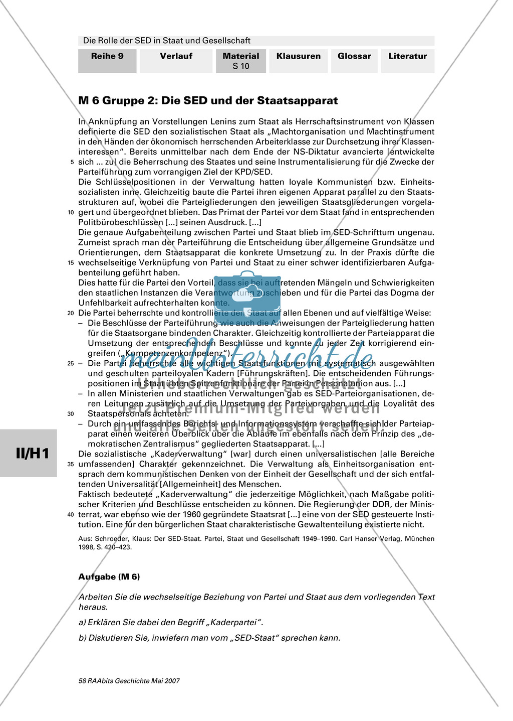 Die Rolle der SED im Staat: Anspruch auf die führende Rolle in allen Lebensbereichen. Klärung zentraler Begriffe Preview 4