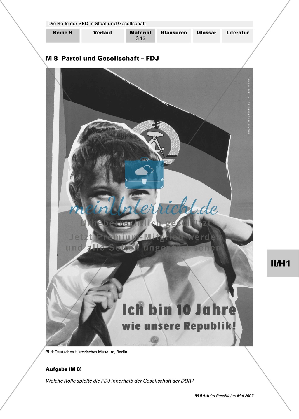 Die Rolle der SED in der Gesellschaft: Beispiel FDJ. Organisation und Zielsetzung der Staatssicherheit. Preview 3