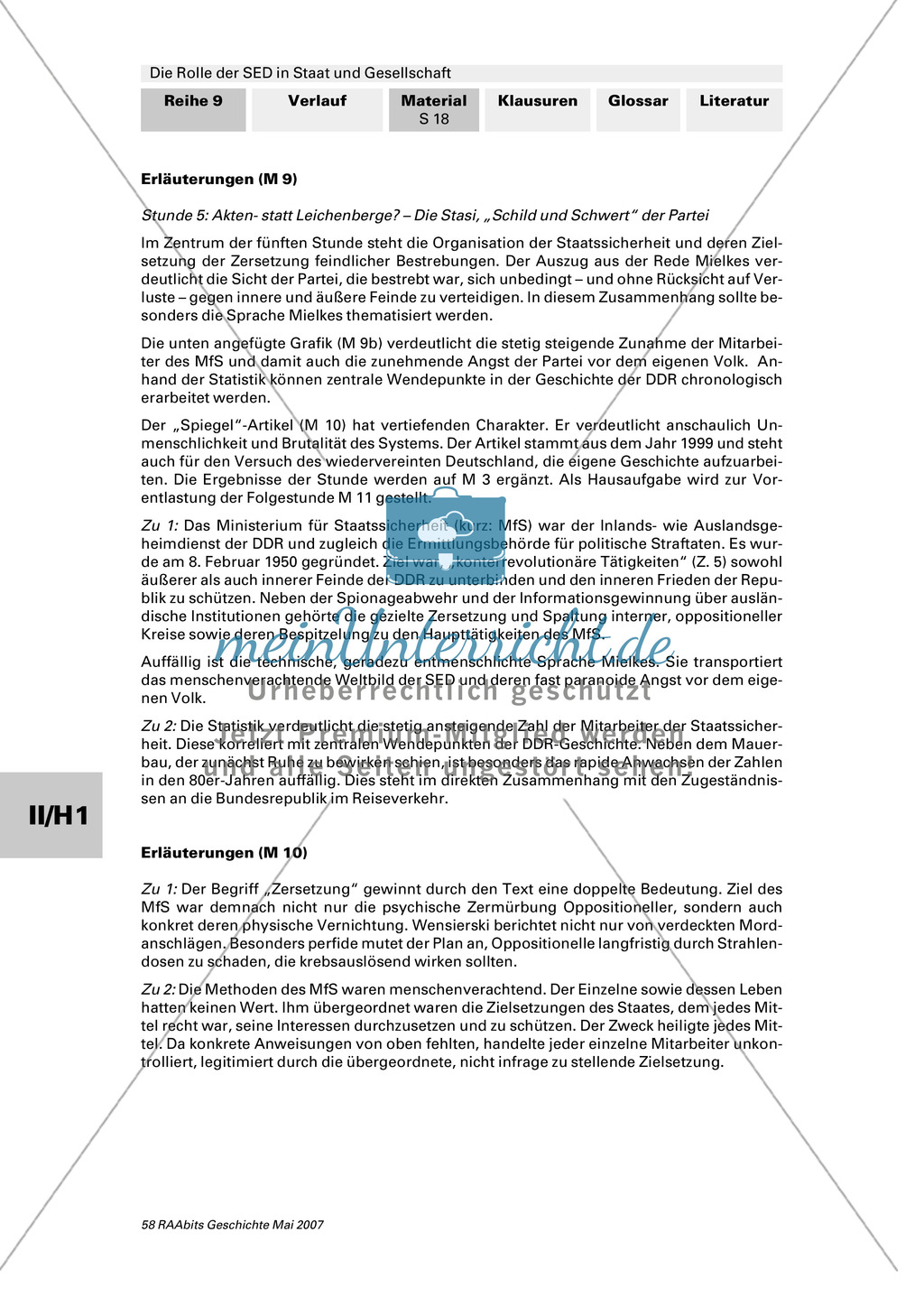 Die Rolle der SED in der Gesellschaft: Beispiel FDJ. Organisation und Zielsetzung der Staatssicherheit. Preview 8