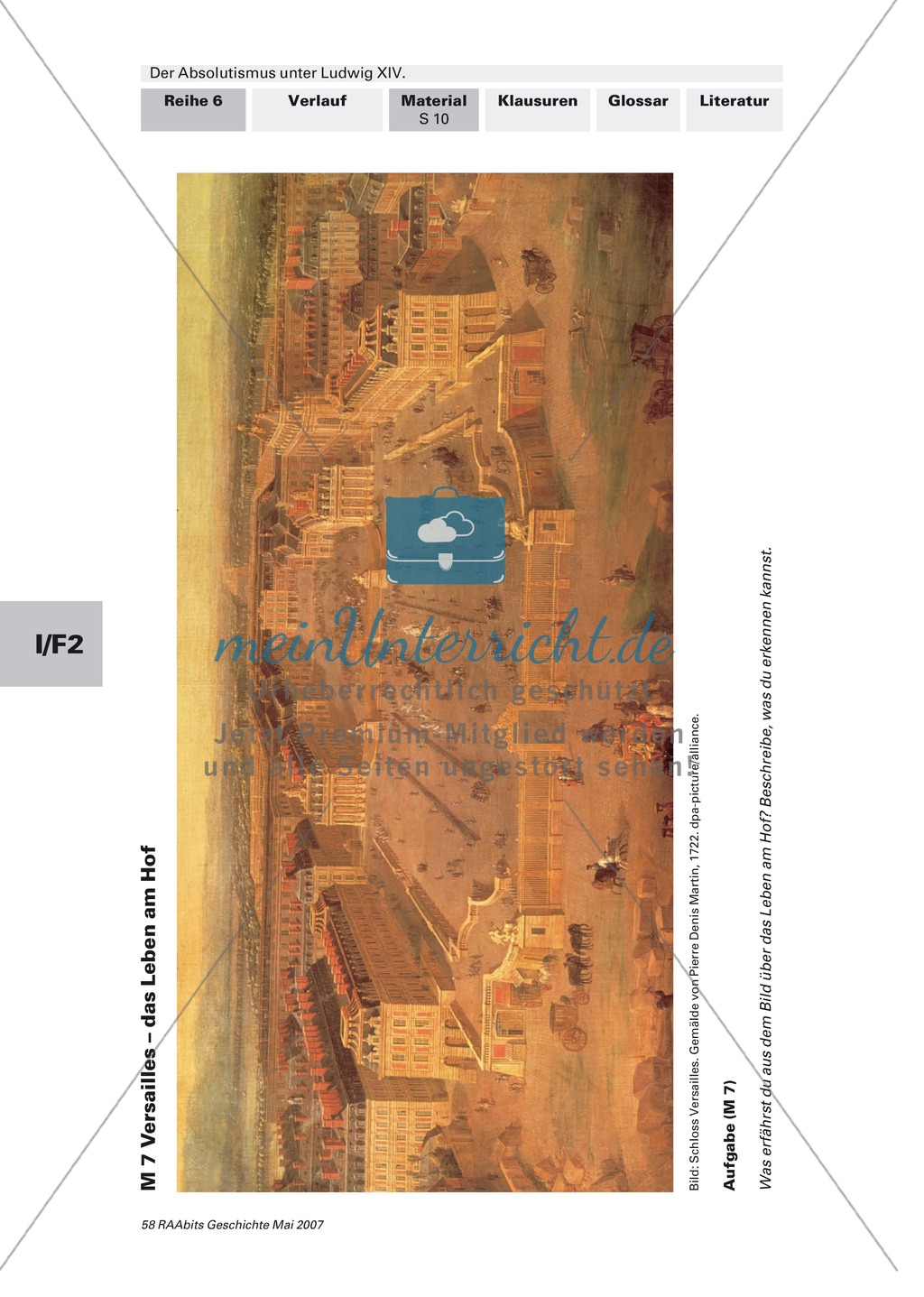 Das Leben am Hof im Absolutismus unter Ludwig XIV: Abbildungen und Lückentext. Preview 4