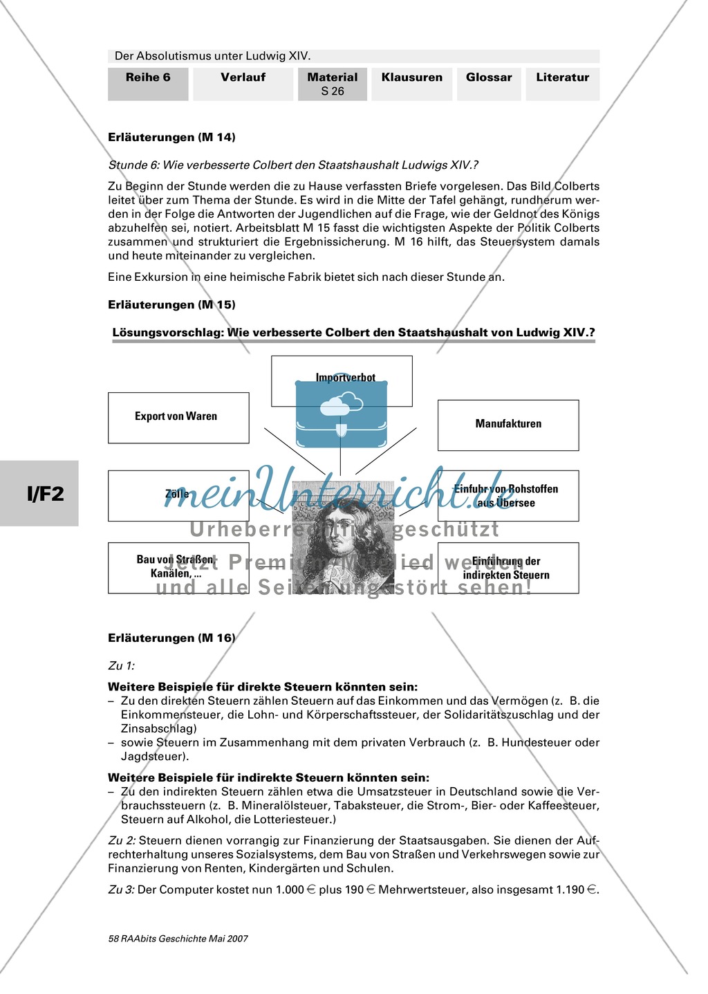 Merkantilismus, die Wirtschaft im Absolutismus unter Ludwig XIV.: Colberts Sarnierung des Staatshaushalts Preview 4