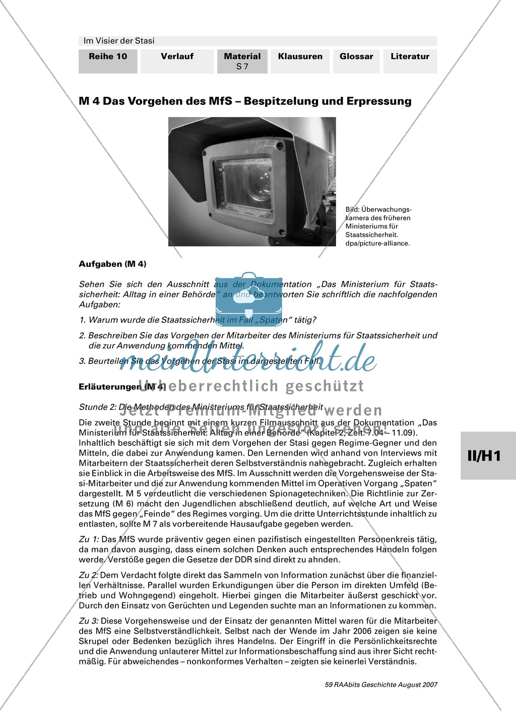 Die Stasi - Machtinstrument totalitärer Herrschaft: Oberstes Ziel Zersetzung - die Methode des MfS Preview 1