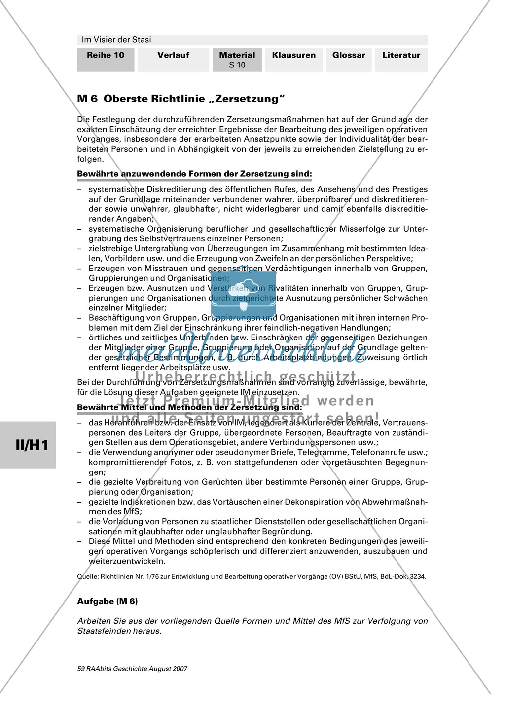 Die Stasi - Machtinstrument totalitärer Herrschaft: Oberstes Ziel Zersetzung - die Methode des MfS Preview 4