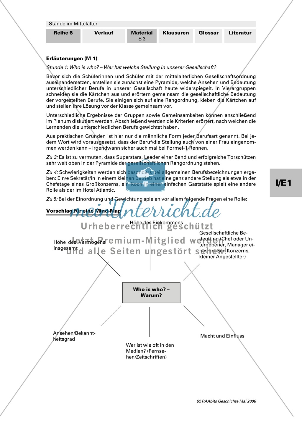Gesellschaftsordnung und Berufe heute und im Mittelalter Preview 2