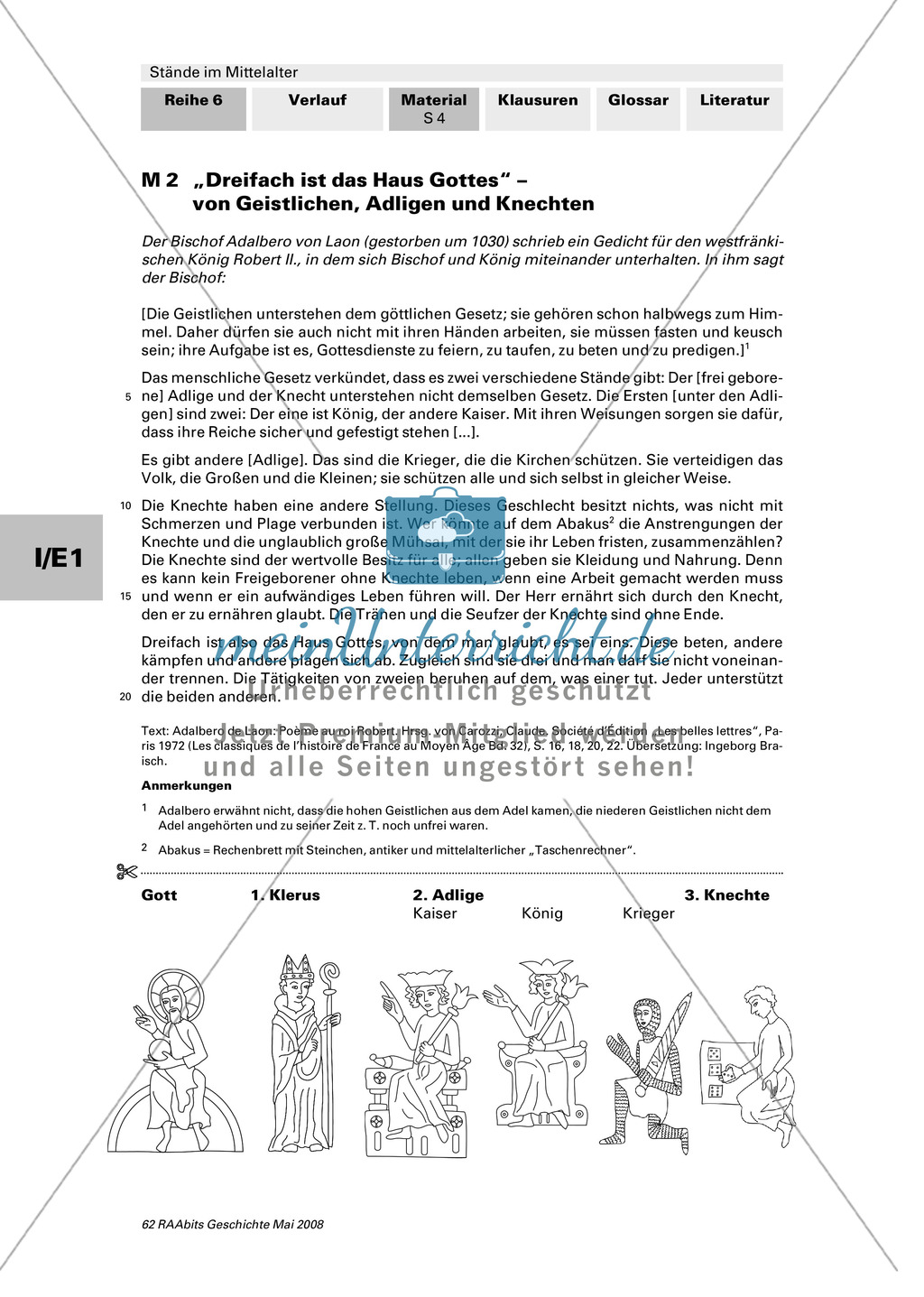 Gesellschaftsordnung und Berufe heute und im Mittelalter Preview 3