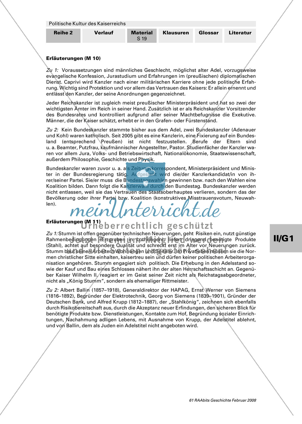 Politische Kultur des Kaiserreichs: Die Gesellschaft im Kaiserreich Preview 5