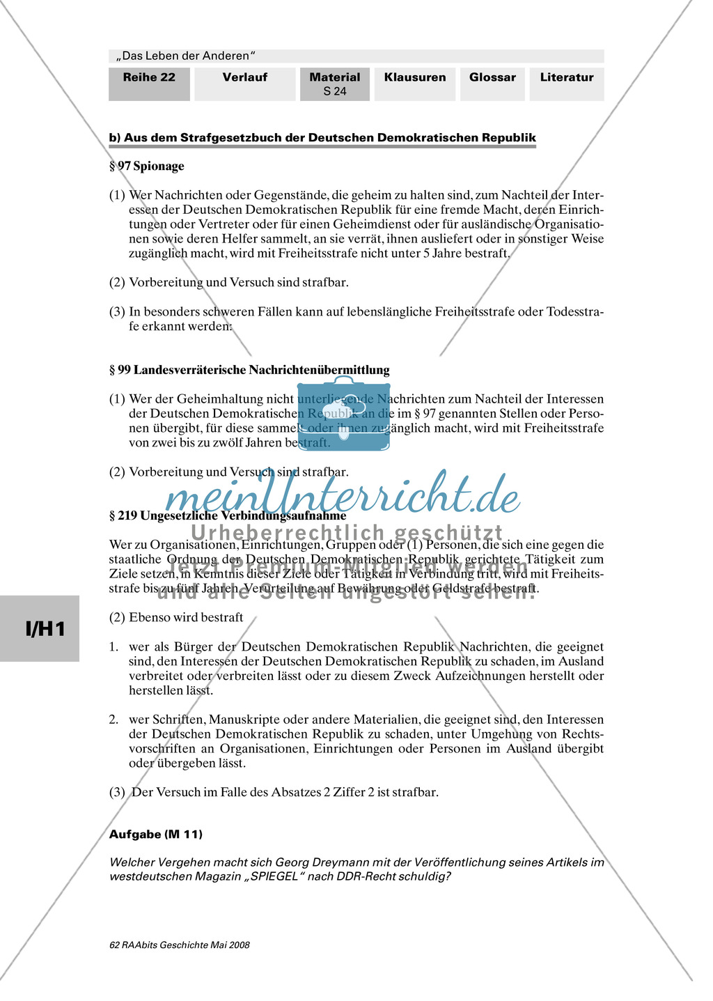 Film: "Das Leben der Anderen": Verhörmethoden der Staatssicherheit + Instrumente des MfS: Wohnungsdurchsuchung und Verwanzung + Staatsfeindliche Aktivitäten im Visier des MfS Preview 7