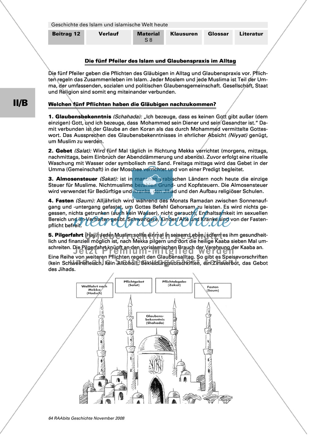 Geschichte des Islam und islamische Welt heute: Bilder: Assoziationen zu Islam + Textausschnitte aus dem Koran Preview 8