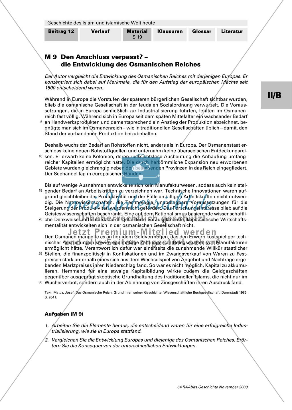 Geschichte des Islam und islamische Welt heute: Kinderlied über Türken aus europäischer Sicht + der Zusammenhang von Kaffeeproduktion und Osmanischem Reich + Entwicklung des Osmanischen Reiches Preview 2