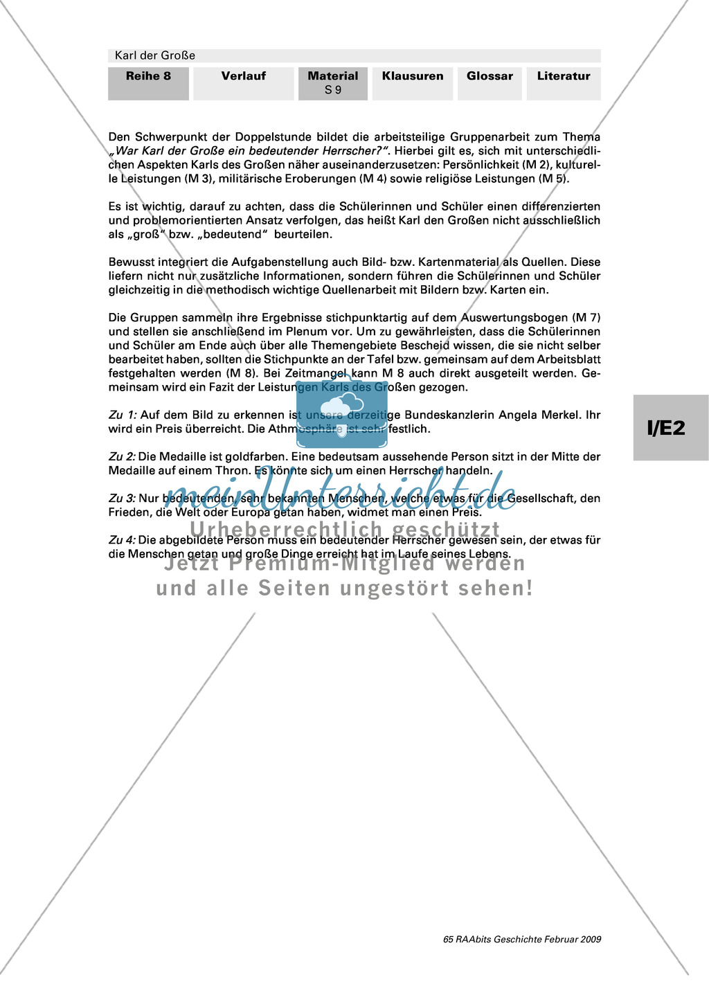 Die Verleihung des Internationalen Karlspreises in Aachen: Farbfolie mit Erläuterungen Preview 3