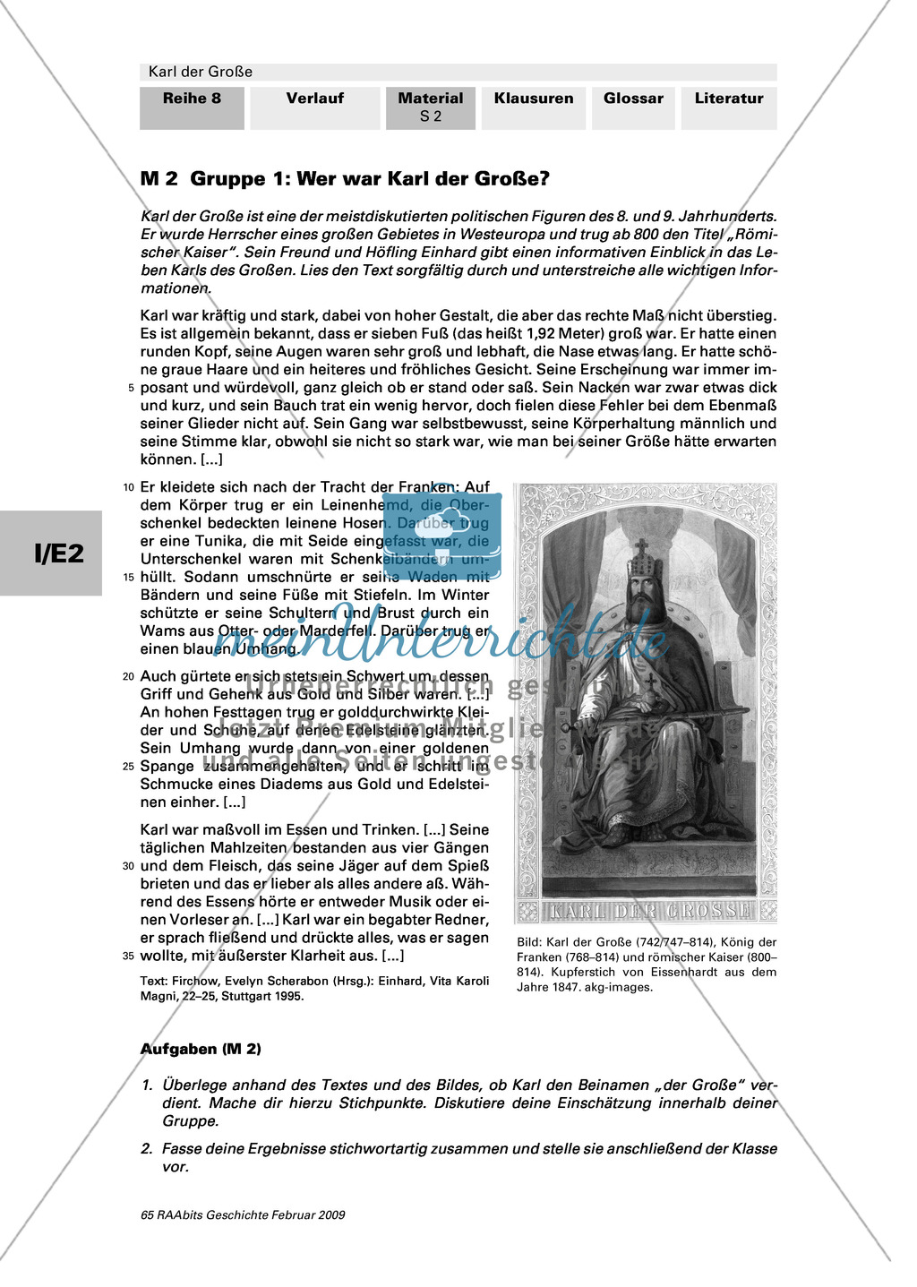 Wer war Karl der Große? Arbeitsmaterial mit Erläuterungen Preview 1
