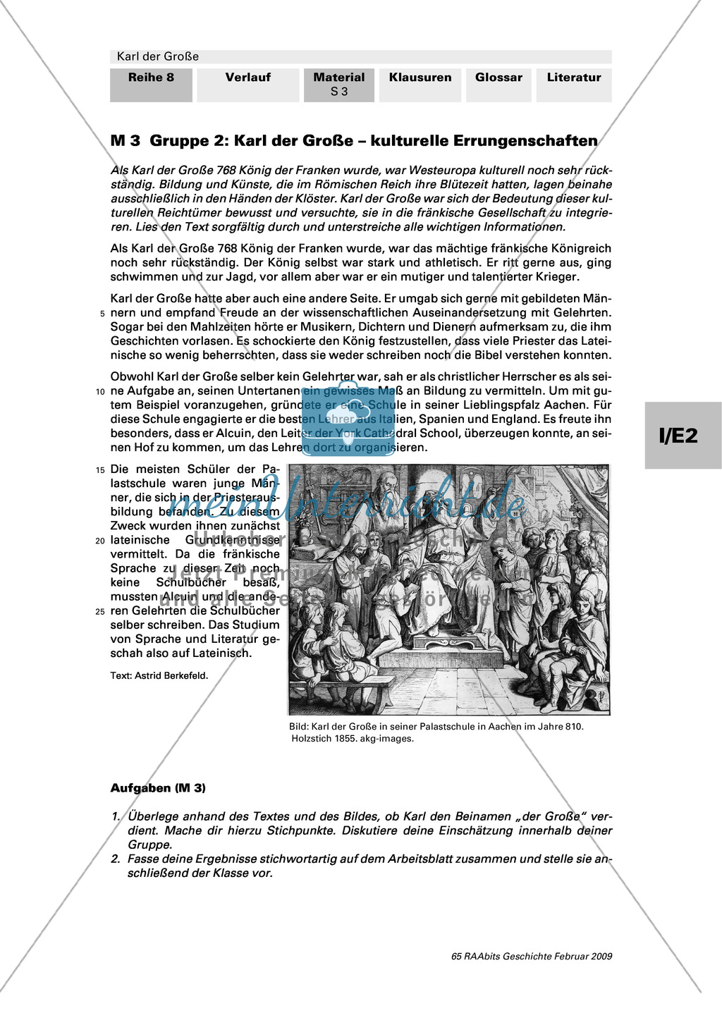 Karl der Große: kulturelle Errungenschaften. Arbeitsmaterial mit Erläuterungen Preview 1
