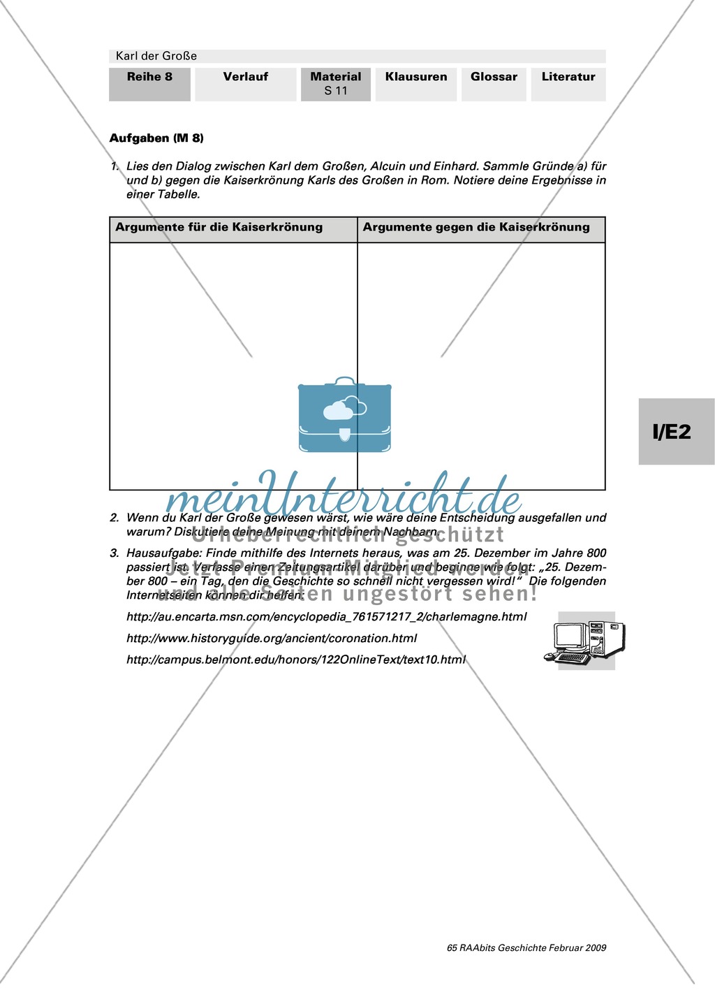 Die Krönung Karls des Großen: Arbeitsmaterial mit Erläuterungen Preview 2