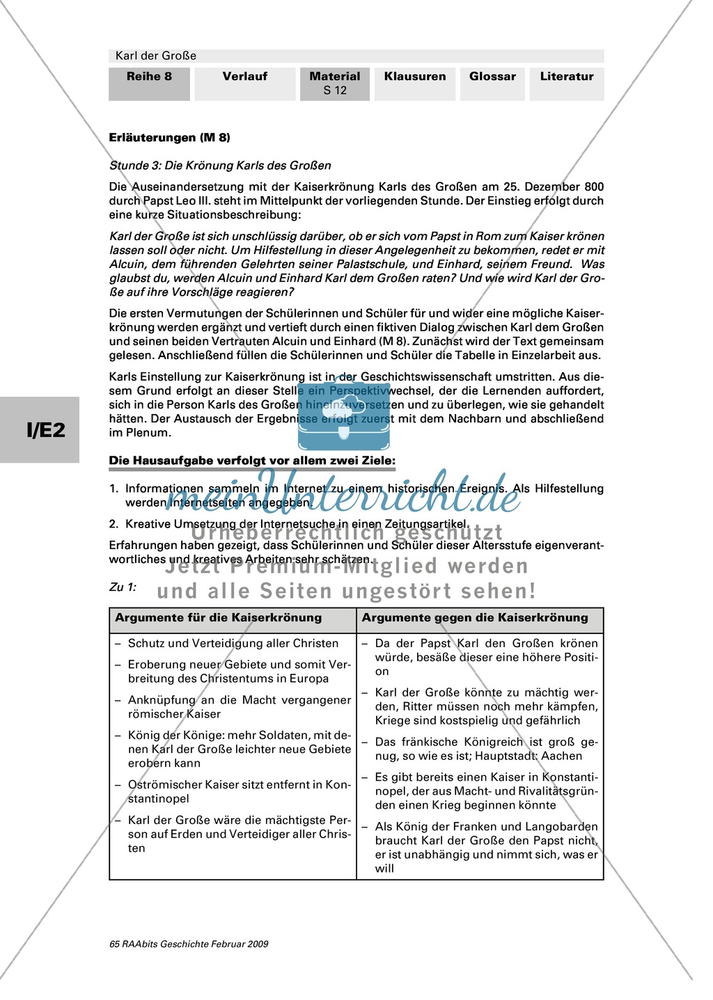 Die Krönung Karls des Großen: Arbeitsmaterial mit Erläuterungen Preview 3