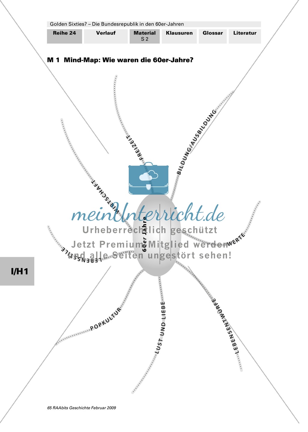 Die Bundesrepublik in den 60er-Jahren: Mind-Map erstellen Preview 1