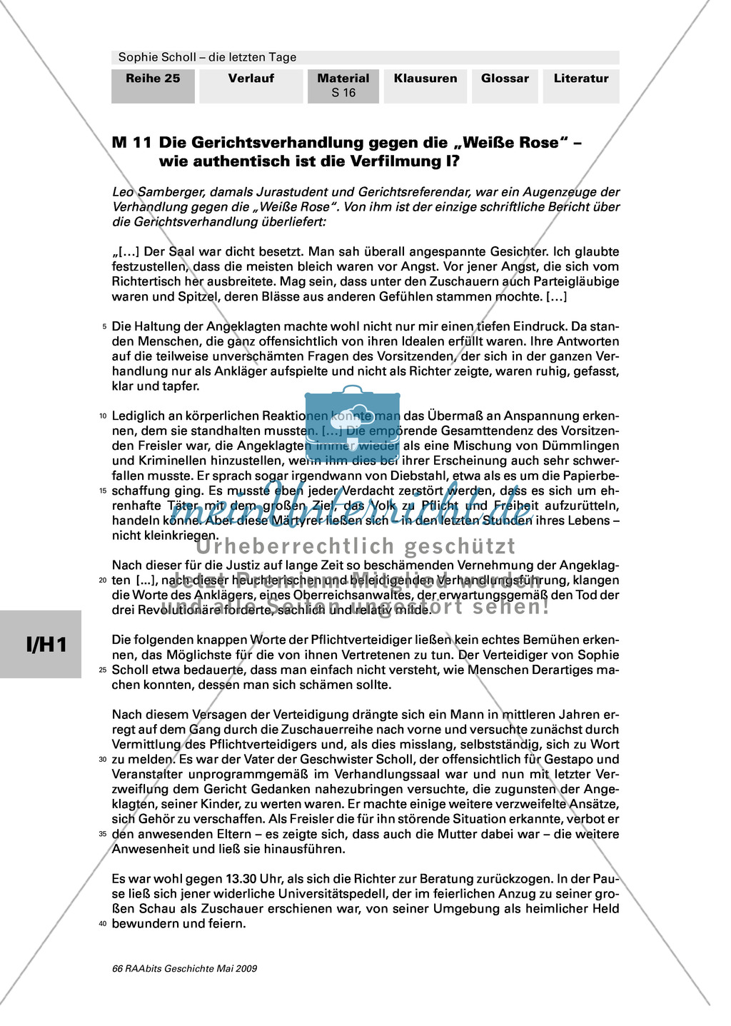Sophie Scholl - die letzten Tage: Die Gerichtsverhandlung gegen die Mitglieder der "Weißen Rose" -Wirklichkeit oder Fiktion? Preview 2