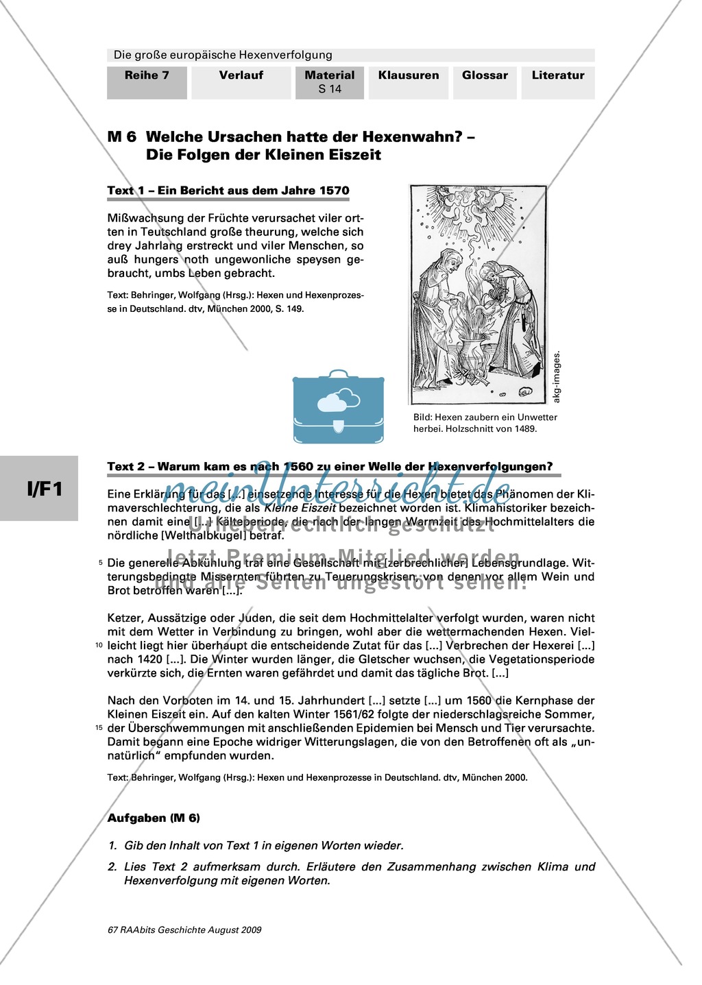 Die große europäische Hexenverfolgung: Ursachen des Hexenwahns + Strafen der Frühen Neuzeit Preview 1