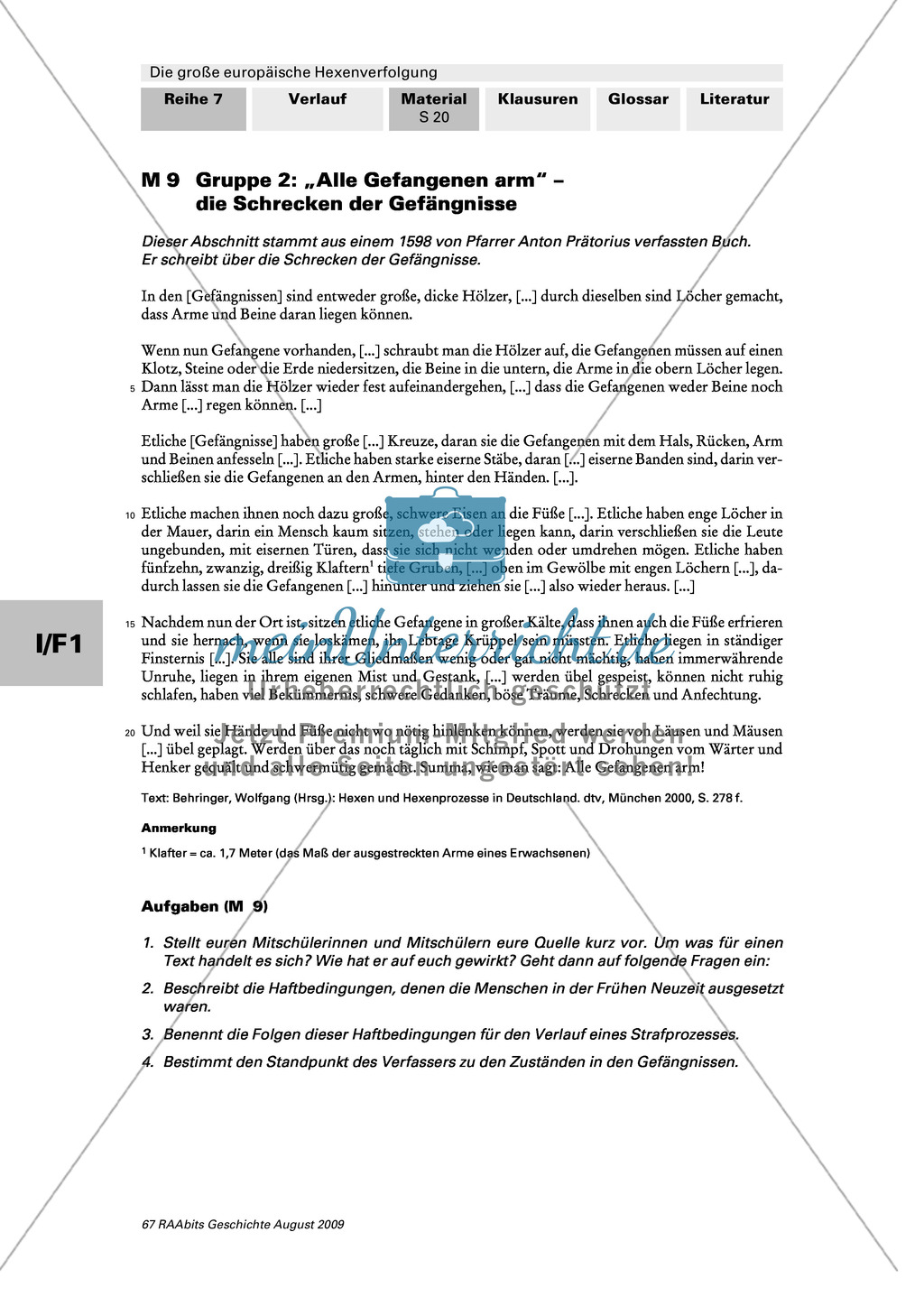 Die große europäische Hexenverfolgung: Gruppenarbeit: Verlauf Hexenprozess Preview 2
