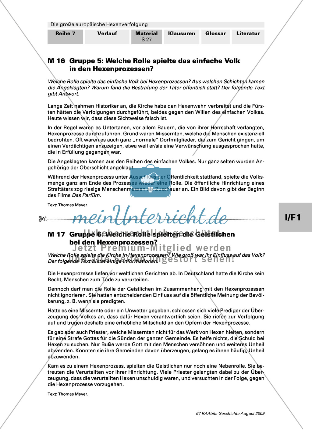 Die große europäische Hexenverfolgung: Gruppenarbeit: Täter und Opfer Preview 3