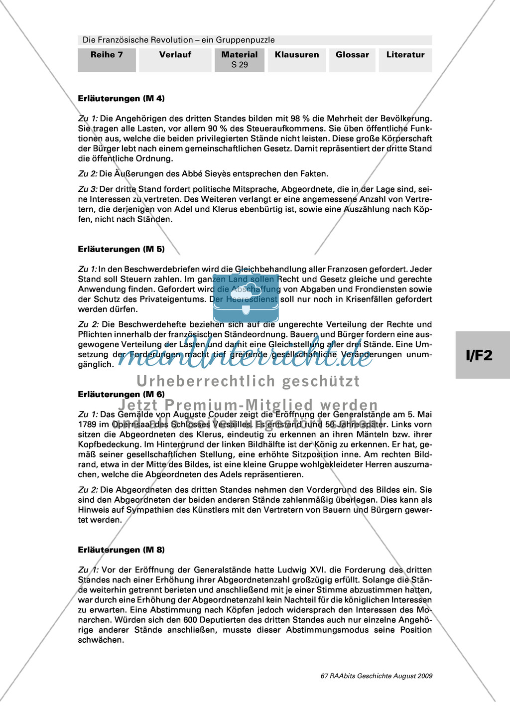 Expertenthema zu Gruppenpuzzle: Die Antriebskräfte der Französischen Revolution Preview 8