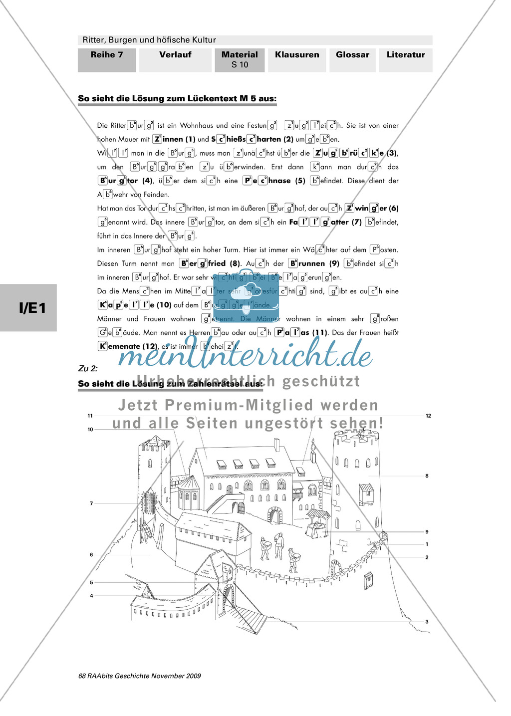 Ritter, Burgen und höfische Kultur: Lage und Aufbau mittelalterlicher Ritterburgen Preview 5
