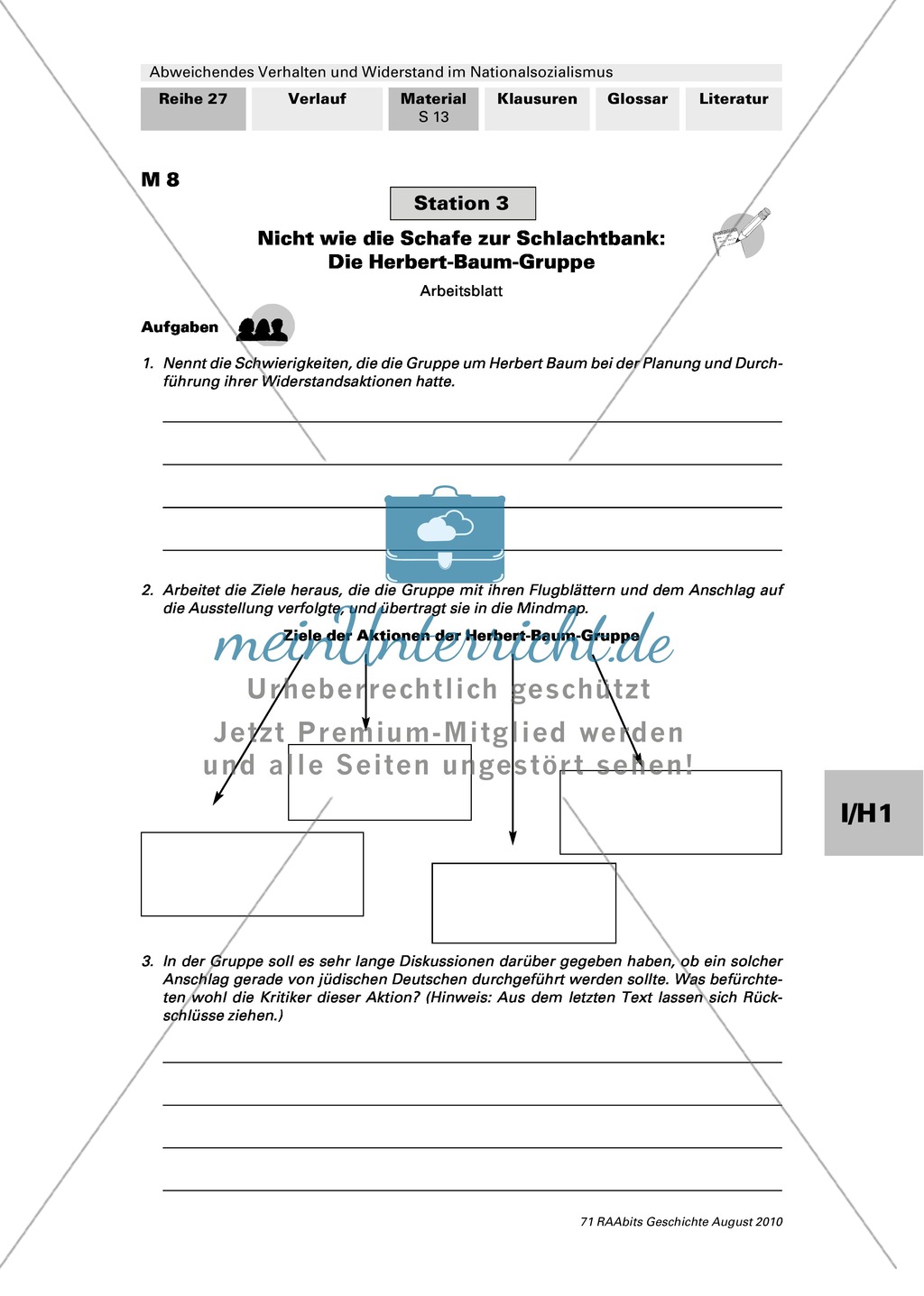 Abweichendes Verhalten und Widerstand im Nationalsozialismus: Die Herbert-Baum-Gruppe Preview 3