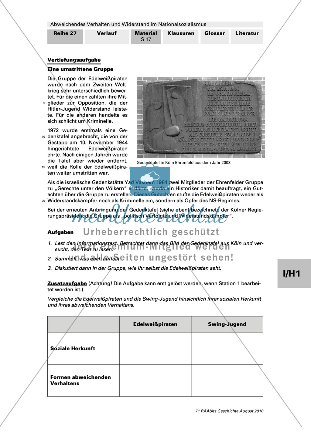 Abweichendes Verhalten und Widerstand im Nationalsozialismus: Die Edelweißpiraten Preview 4