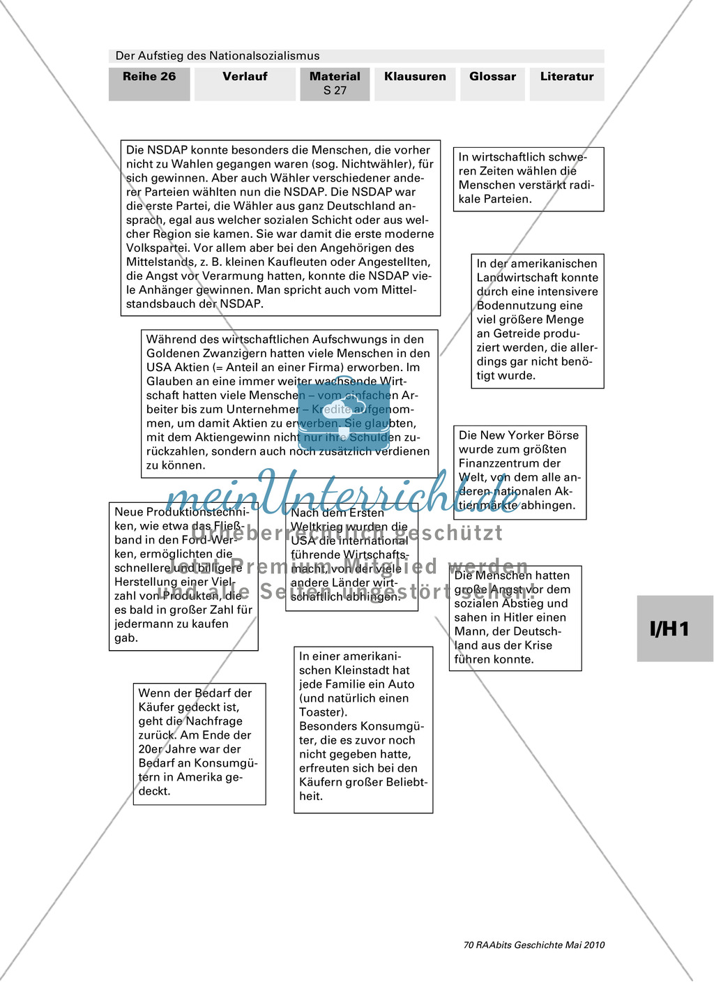 Der Aufstieg des Nationalsozialismus in der Weimarer Republik: Texte: Weltwirtschaftskrise und der Aufstieg der NSDAP + Mystery-Methode Preview 2