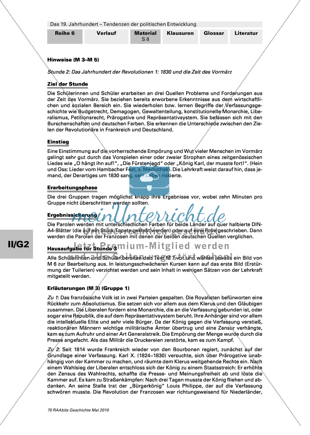 Das 19. Jahrhundert - Tendenzen der politischen Entwicklung: Das Jahrhundert der Revolutionen - Revolution von 1830 - Vormärz - Revolution von 1848 - Begriffsdefinition Preview 3