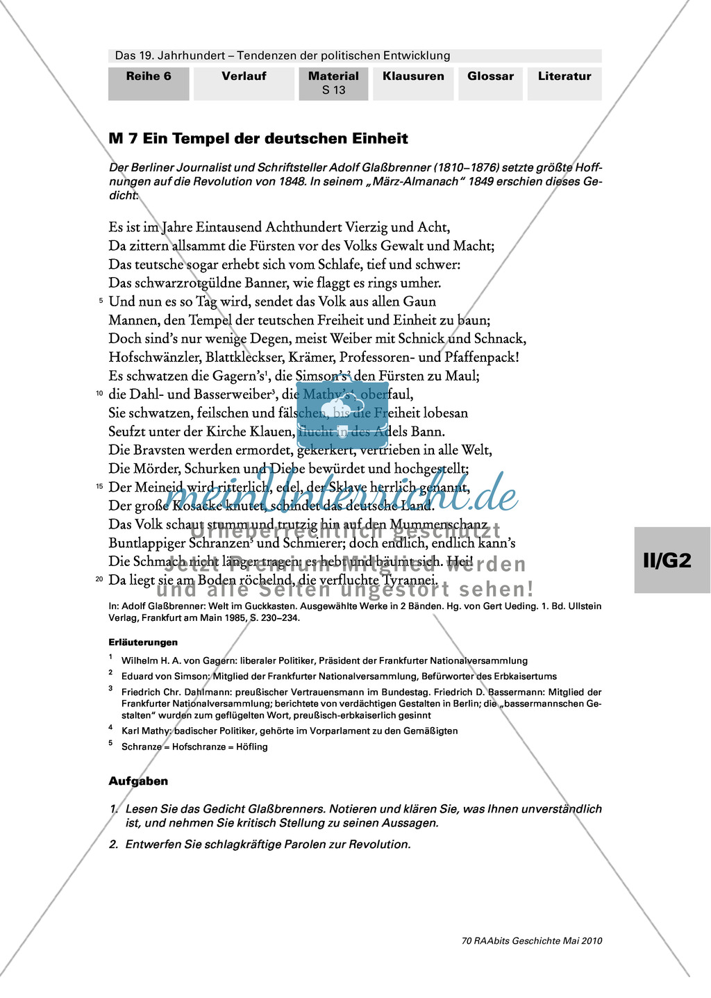 Das 19. Jahrhundert - Tendenzen der politischen Entwicklung: Das Jahrhundert der Revolutionen - Revolution von 1830 - Vormärz - Revolution von 1848 - Begriffsdefinition Preview 8