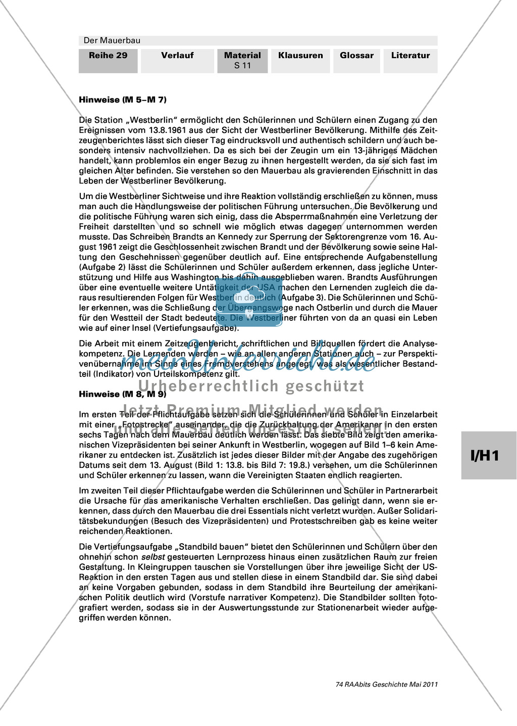 Stationenarbeit zum Mauerbau: USA: Bilder: Reaktionen in den USA zu Mauerbau + die drei Essentialsdrei der amerikanischen Politik bezüglich Westberlins Preview 3