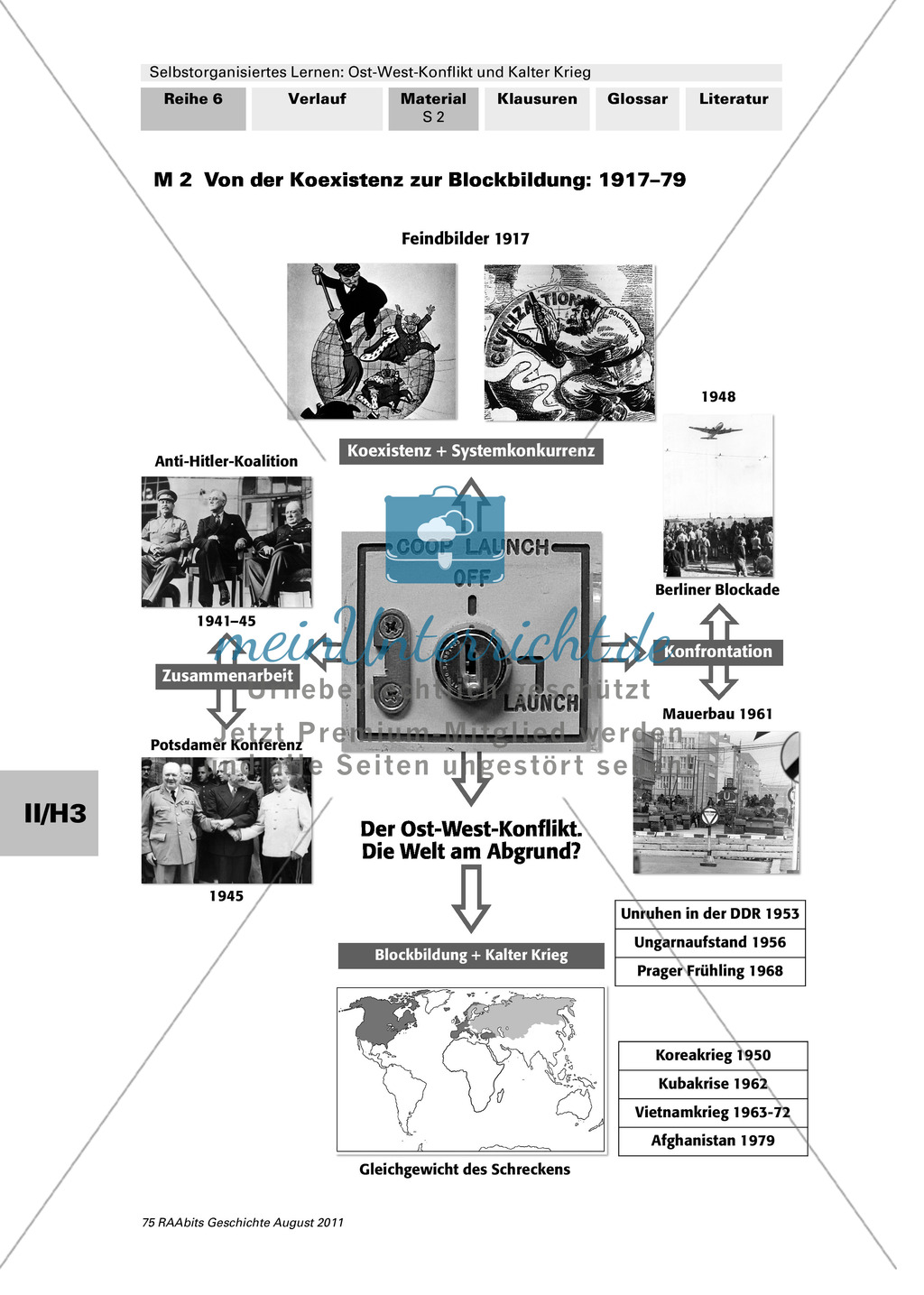 Selbstorganisiertes Lernen: Ost-West-Konflikt und Kalter Krieg: Einführung in die Methode und Hinführung zum Thema + Ziel- und Arbeitsplanung + Kompetenzraster Preview 2
