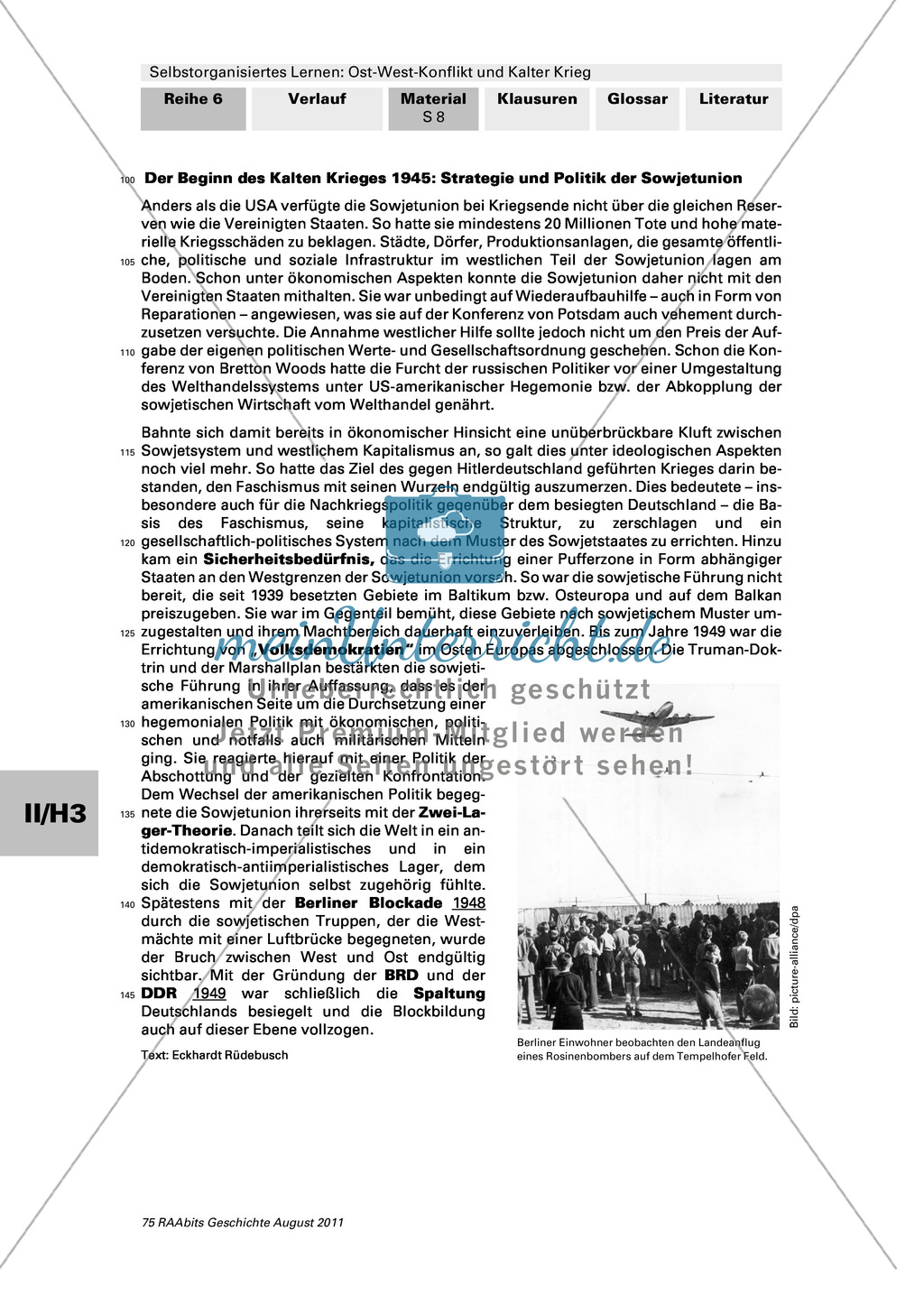 Selbstorganisiertes Lernen: Ost-West-Konflikt und Kalter Krieg: Hintergründe zum Ost-West-Konflikt + Sortieraufgabe + Strukturen legen Preview 3