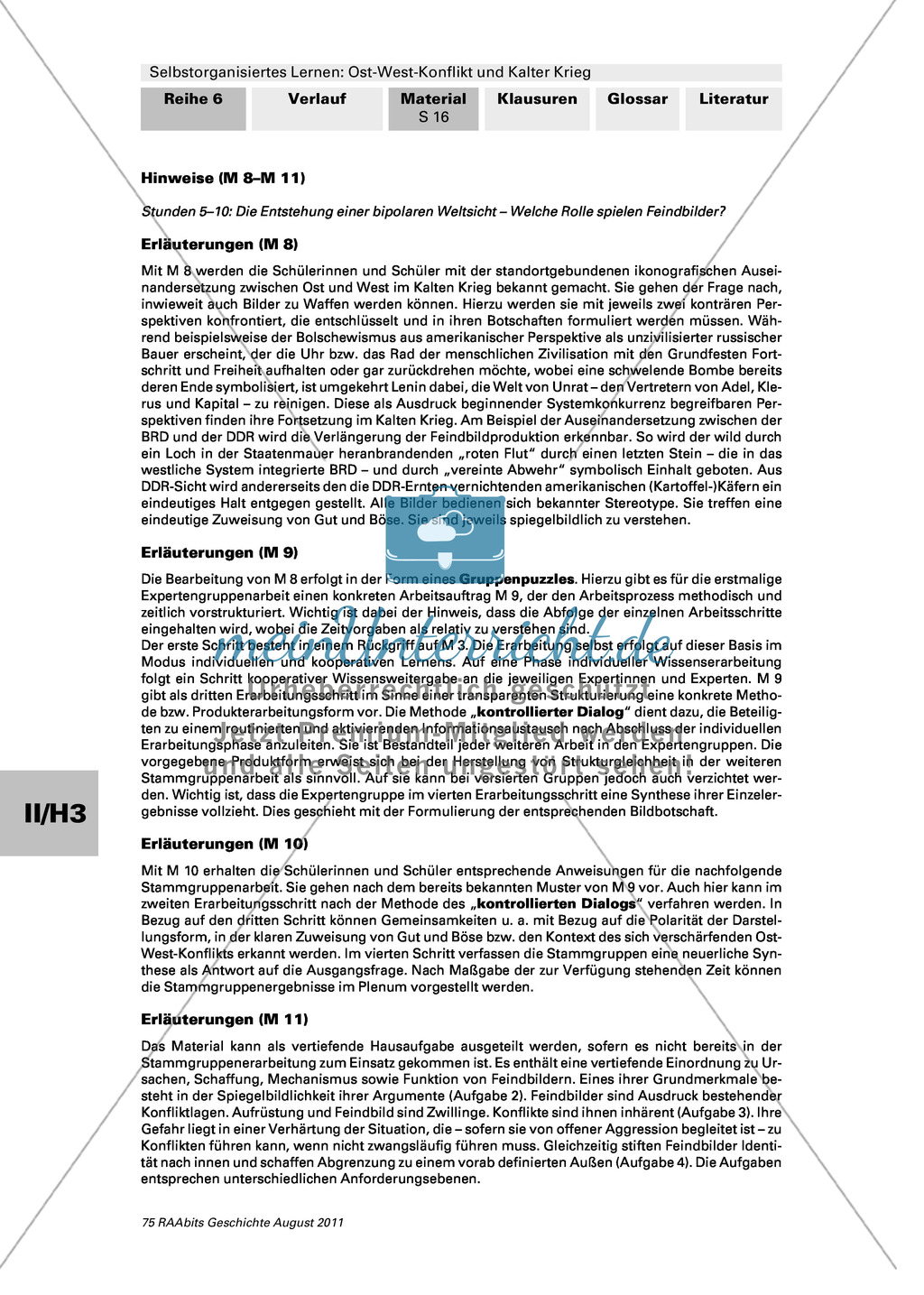 Selbstorganisiertes Lernen: Ost-West-Konflikt und Kalter Krieg: Die Entstehung einer bipolaren Weltsicht + Gruppenpuzzle Preview 6