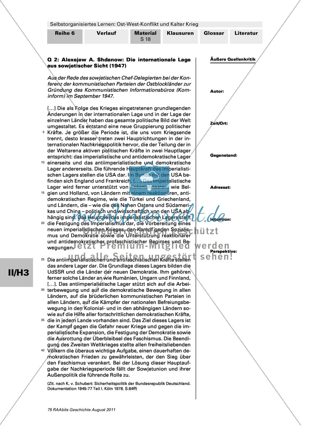 Selbstorganisiertes Lernen: Ost-West-Konflikt und Kalter Krieg: Der Beginn des Kalten Krieges + Gruppenpuzzle + Graf-iz + Venn-Diagramm Preview 2