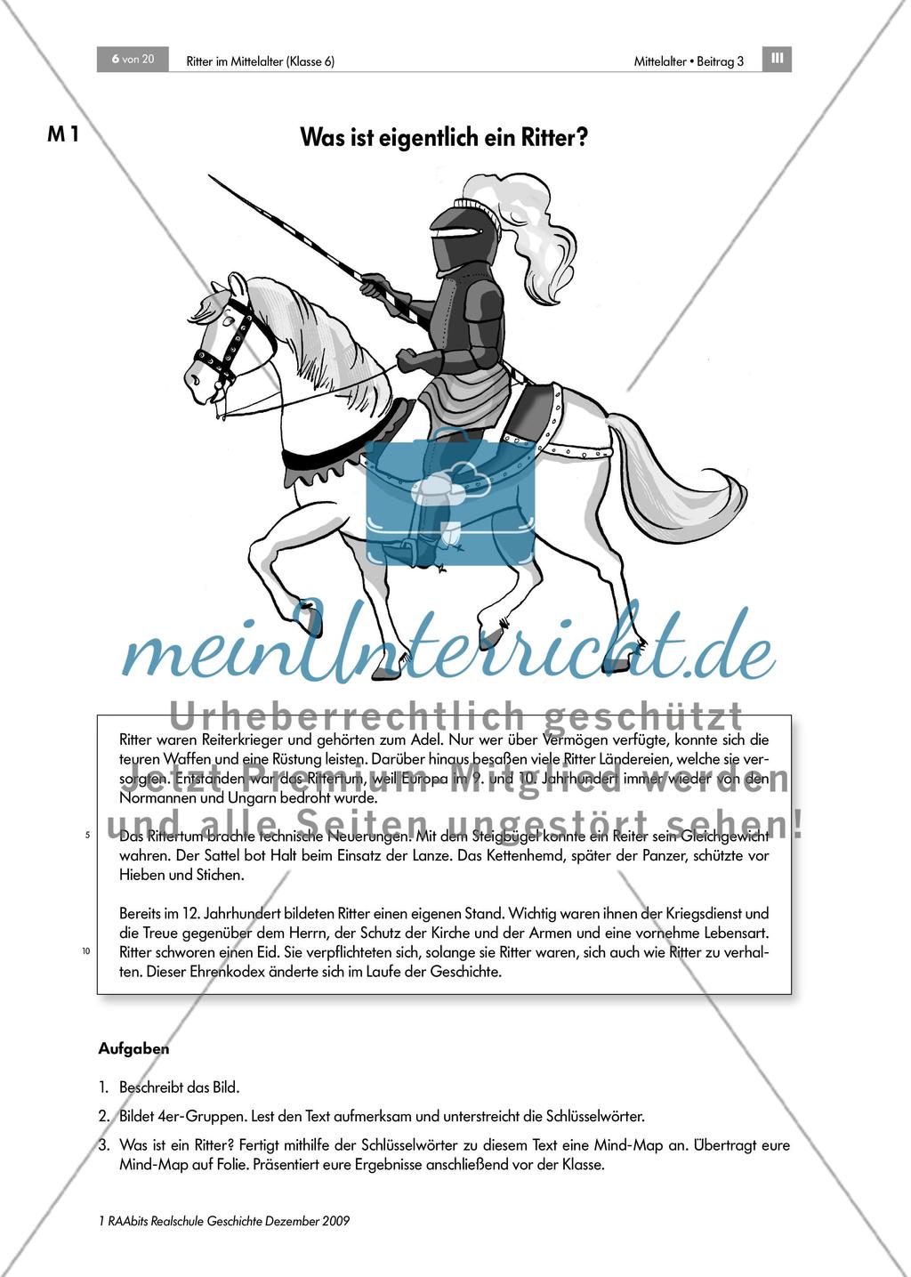 Wie wird man eigentlich ein Ritter? meinUnterricht Wie wird man eigentlich ein Ritter? meinUnterricht