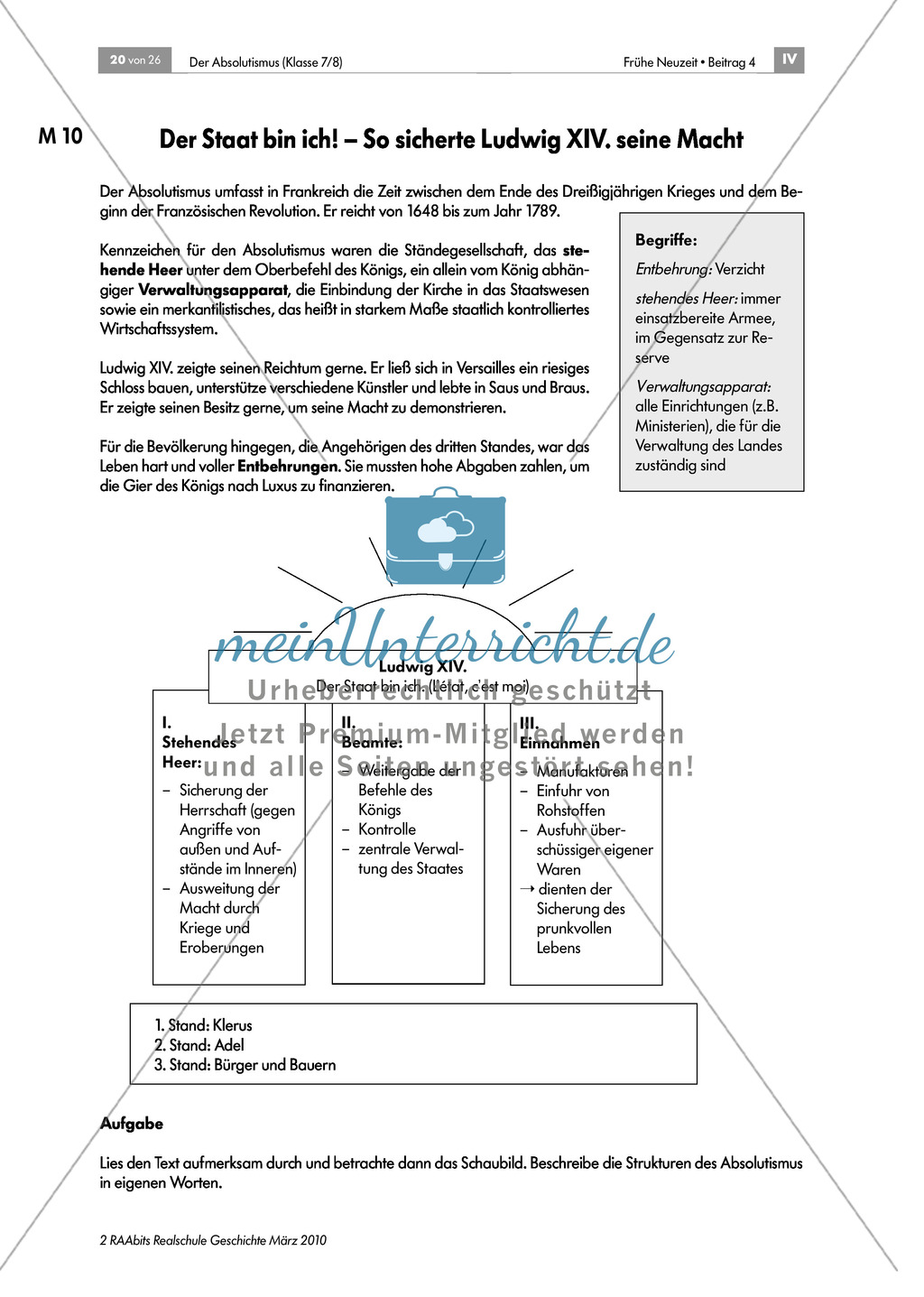 Der Absolutismus: Staatshaushalt und Machterhalt Preview 2