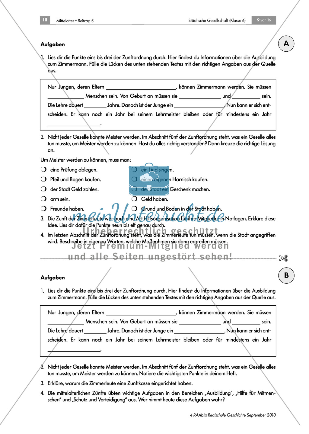 Von Zünften und Stadtherren - gesellschaftliche Strukturen in der mittelalterlichen Stadt Preview 5