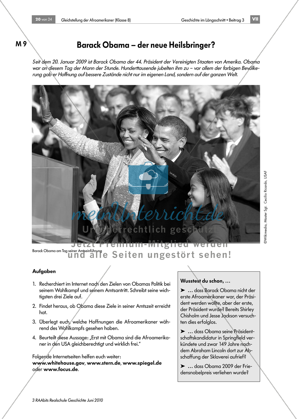 Die Segregation und die Gleichstellung der Afroamerikaner in den USA Preview 5