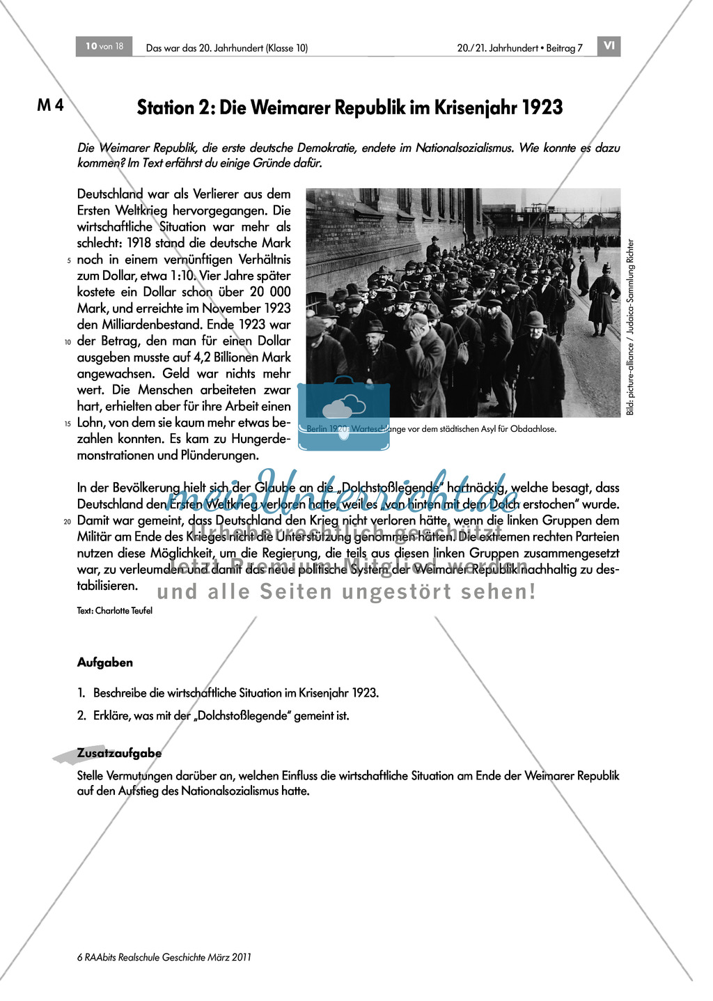 Die Geschichte Deutschlands im 20. Jahrhundert: Lerntheke zum Thema Preview 3