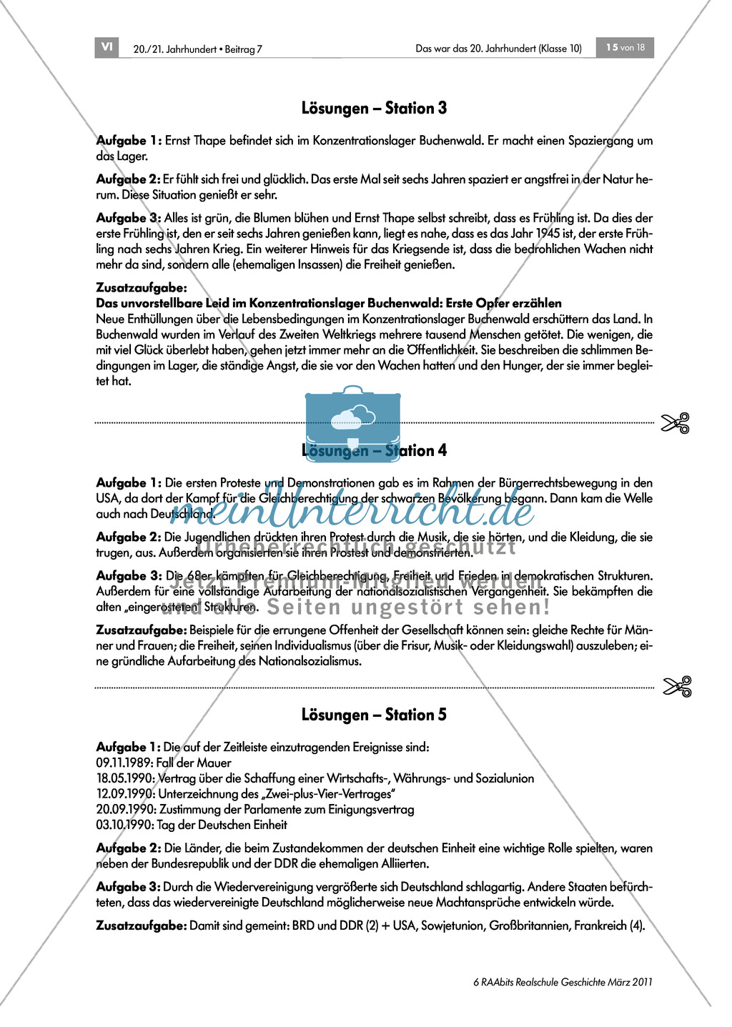 Die Geschichte Deutschlands im 20. Jahrhundert: Lerntheke zum Thema Preview 8