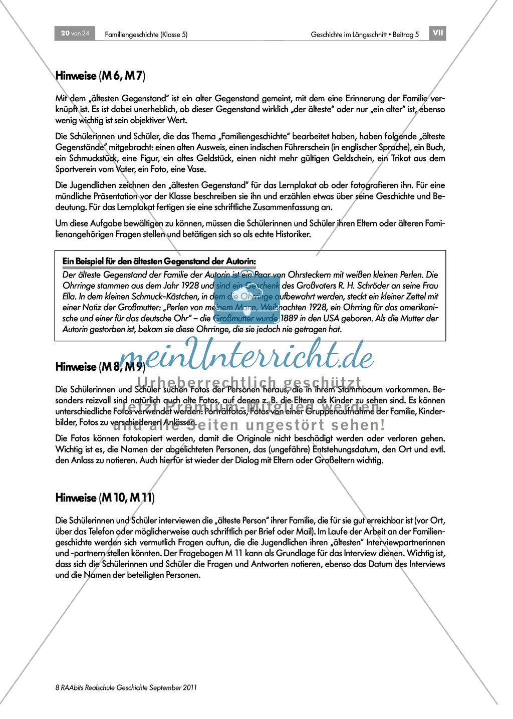 Familiengeschichte: Meine Familiengeschichte - ein Forschungsprojekt Preview 10