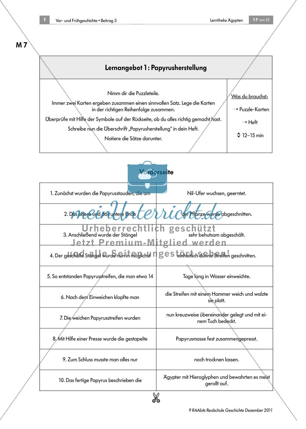 Papyrusherstellung: Anleitung + didaktische Hinweise Preview 1