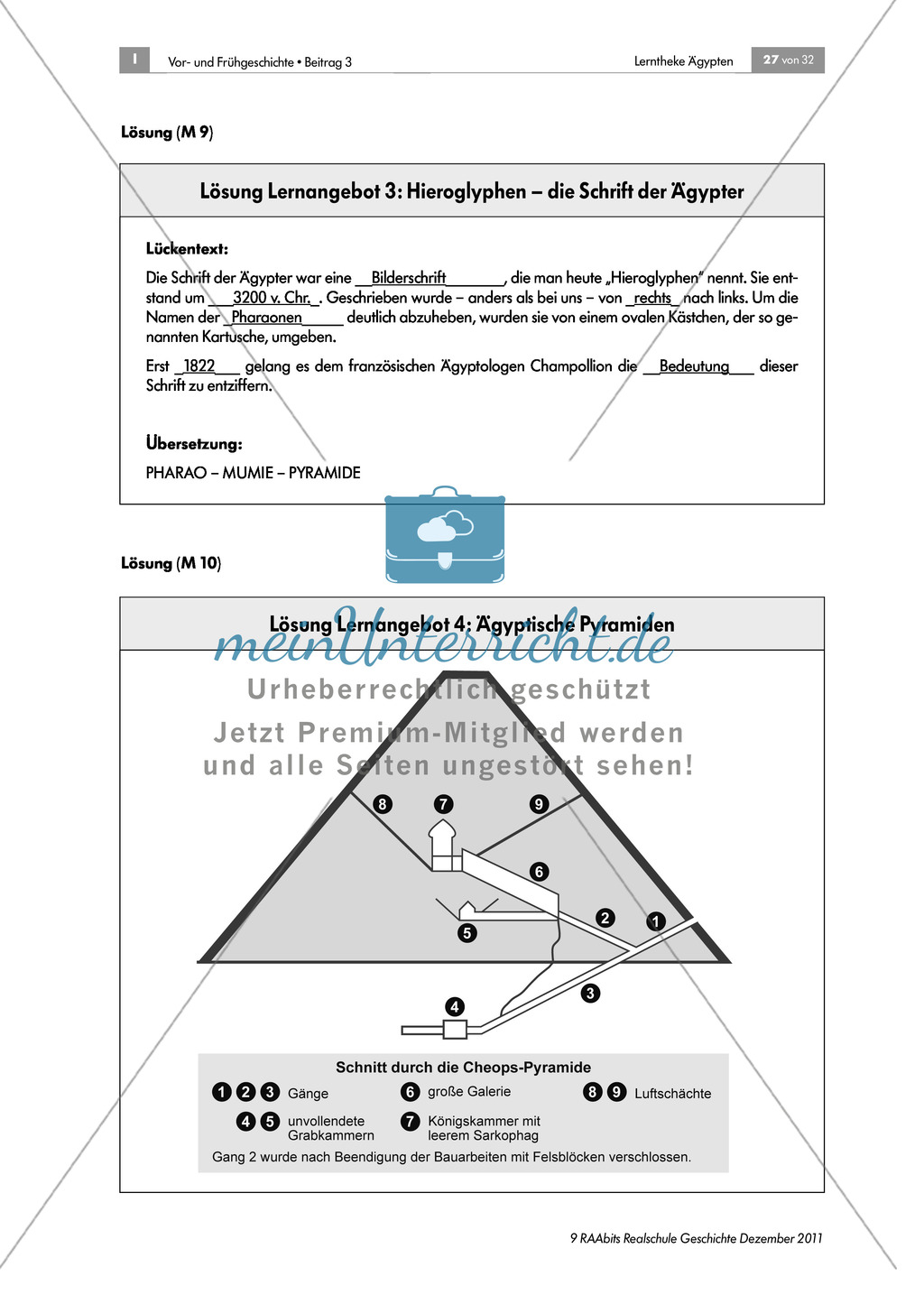 Hieroglyphen: ABC + Lückentext + didaktische Hinweise Preview 3