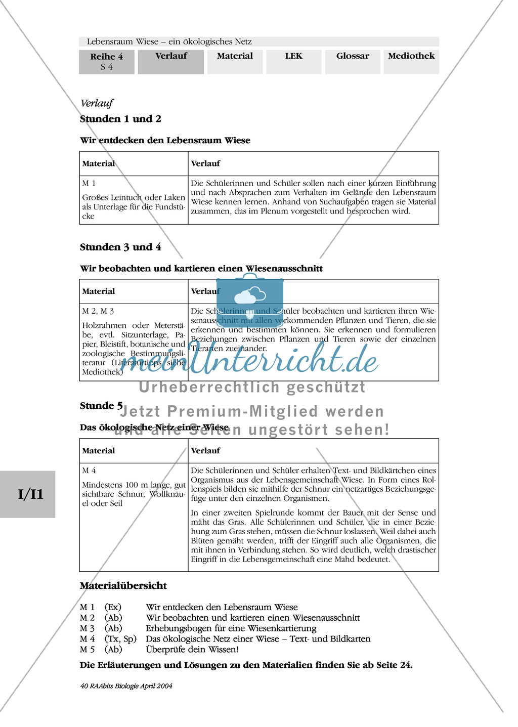 Lebensraum Wiese: Suchaufgaben zum Kennenlernen der Wiese Preview 1