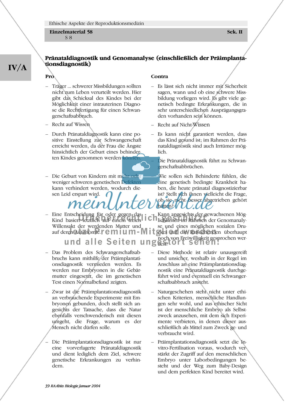 Ethische Aspekte der Reproduktionsmedizin: Pro + Contra Preview 2